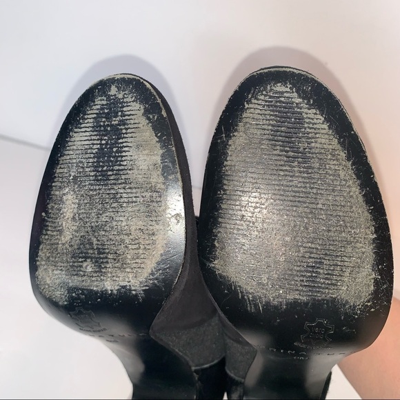 Trina Turk Womens 6 Ankle Boots Black Suede Calf Hair High Heeled Booties - Picture 9 of 11